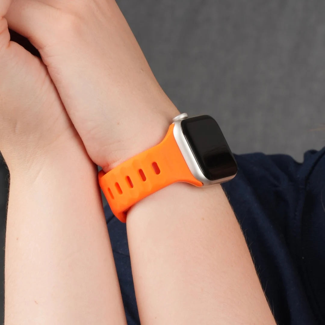 Breband Armband für Apple Watch, Farbe Orange – perfekt für den aktiven Alltag #farbe_Orange