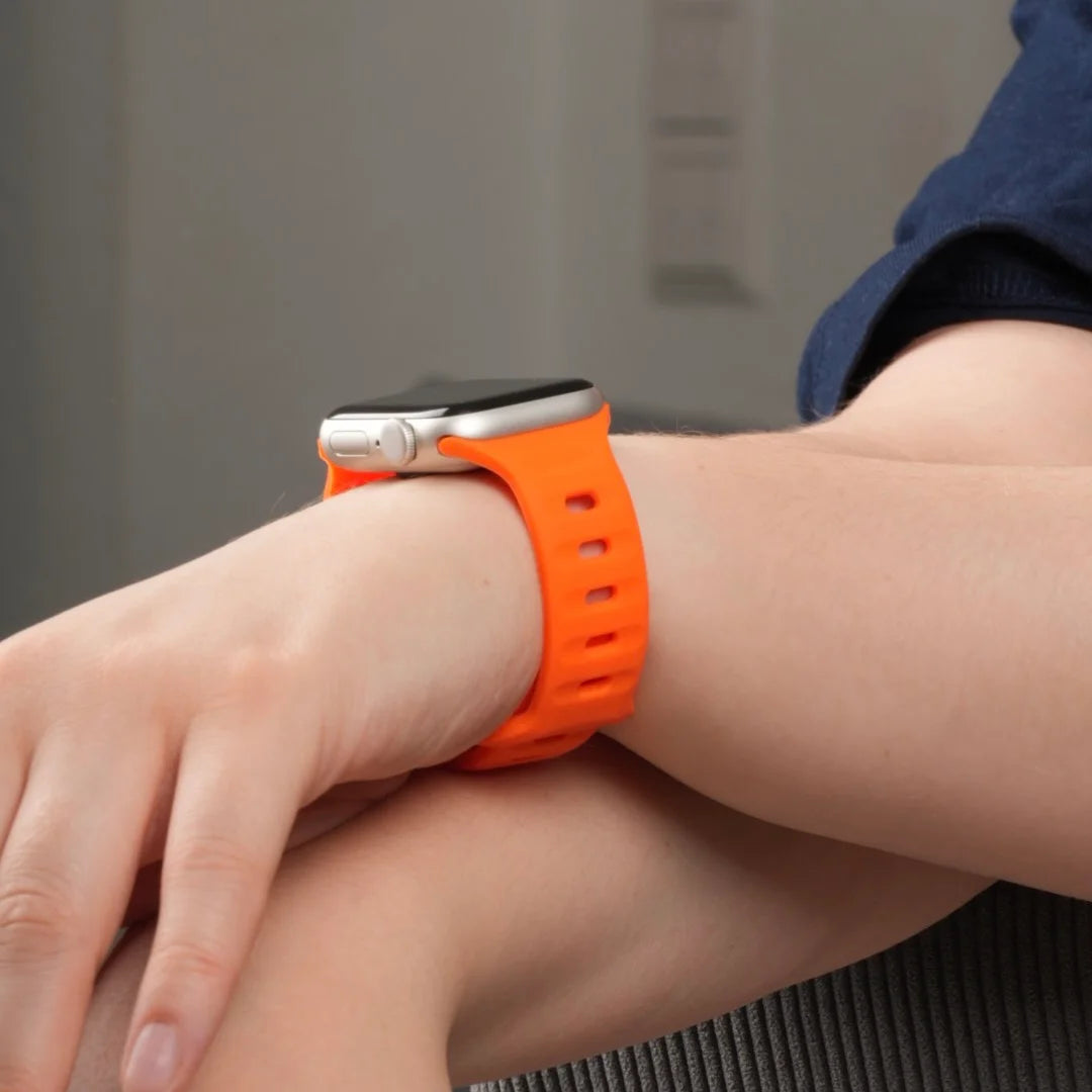 Apple Watch Armband von Breband in leuchtendem Orange #farbe_Orange