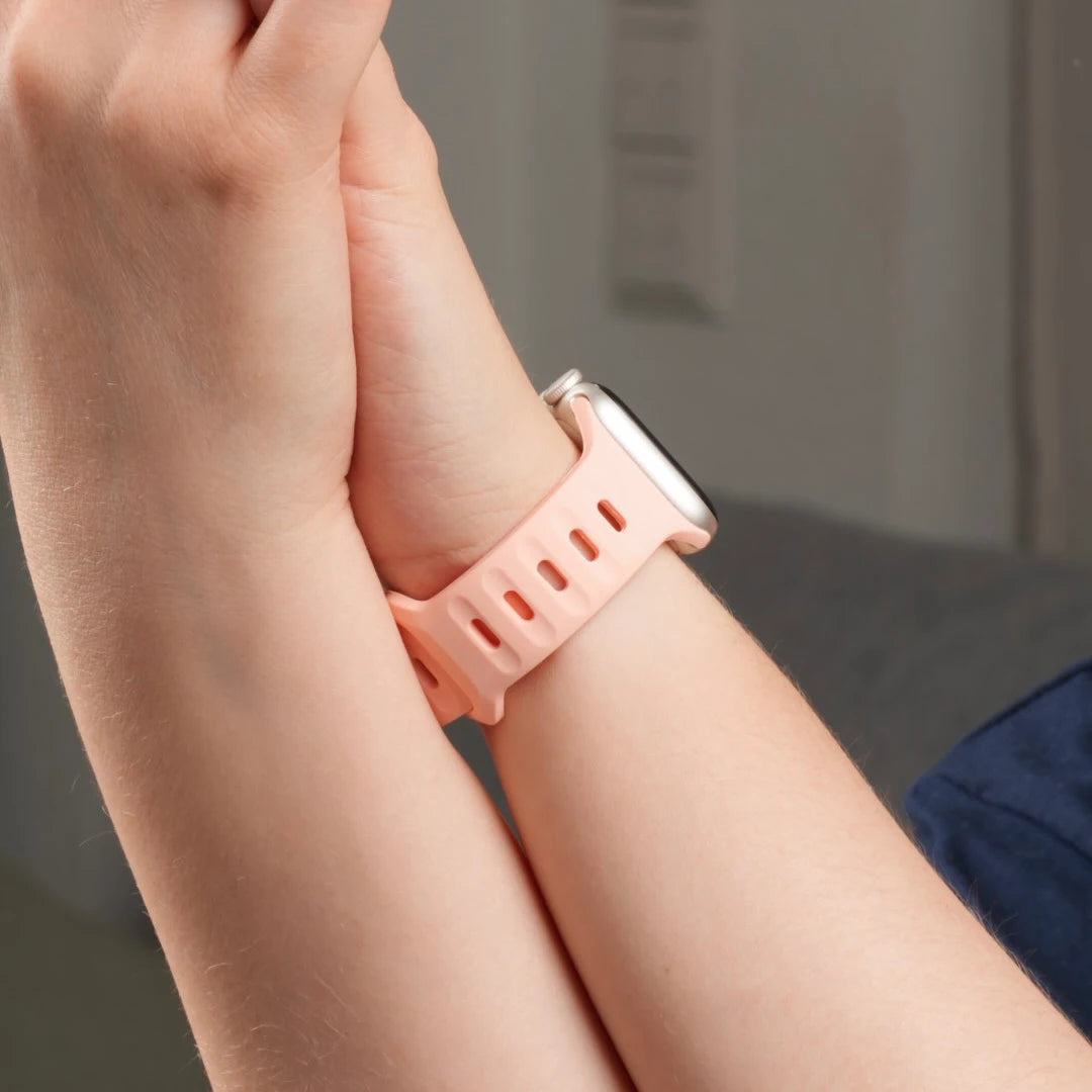 Zartes Rosa: Breband Silikonarmband für Apple Watch #farbe_Rosa