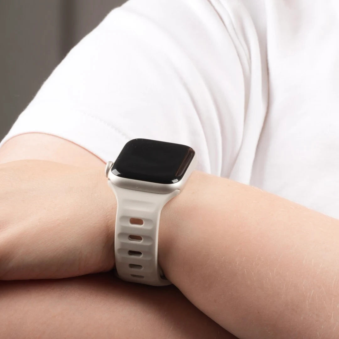 Breband Active Silikonarmband für Apple Watch, elegant und sportlich #farbe_Sand