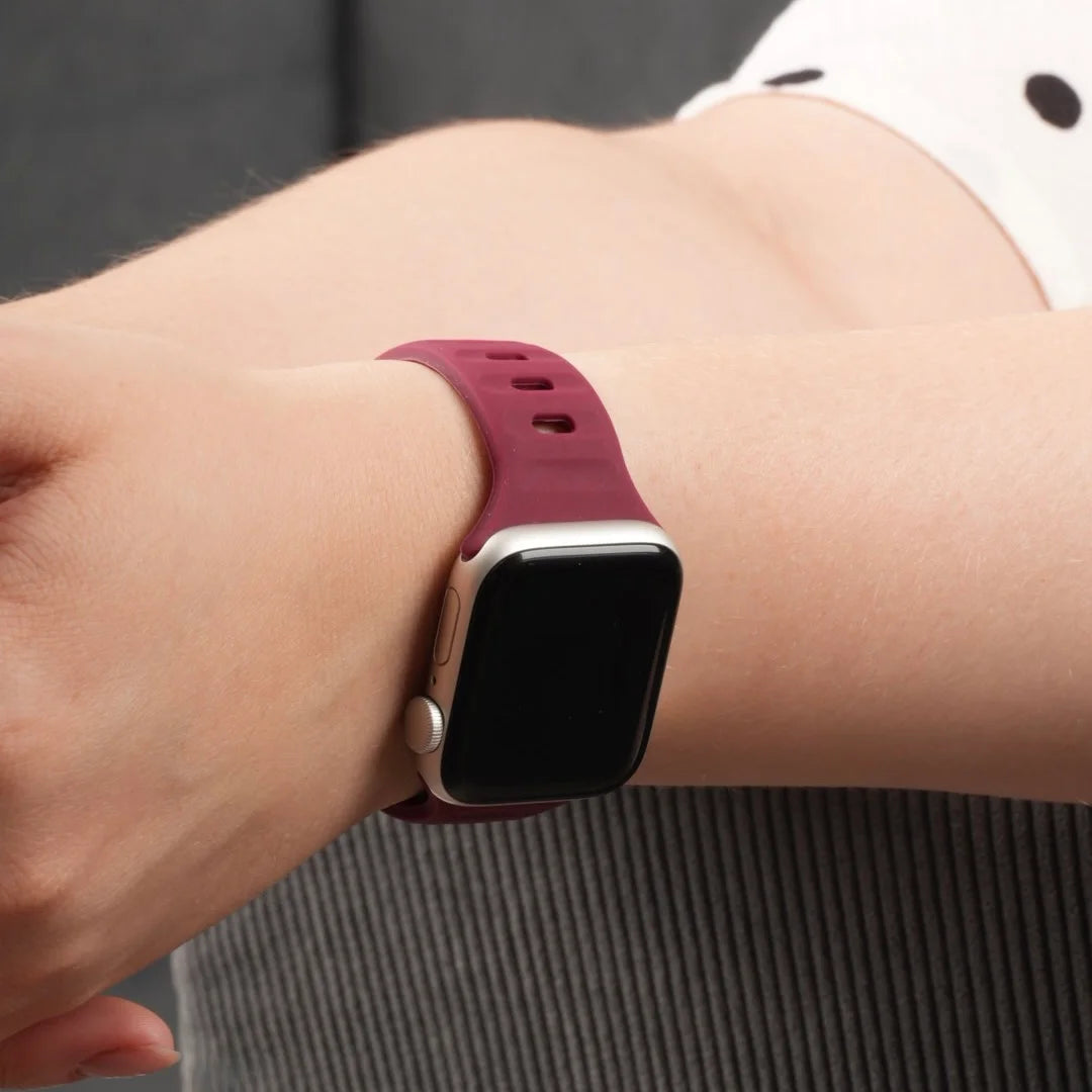 Breband Silikonarmband – robust & stilvoll in weinrot #farbe_Weinrot