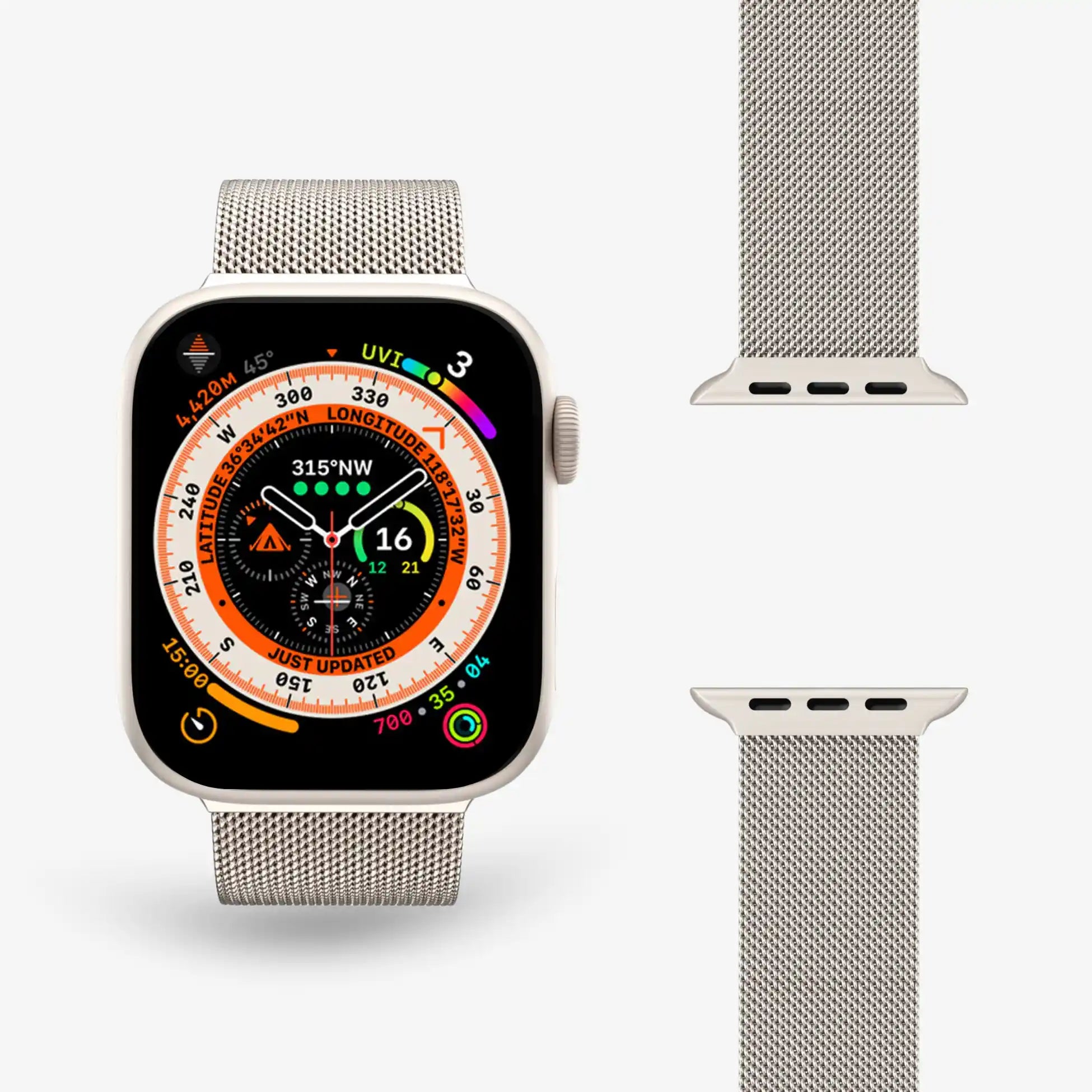 Apple Watch Milanaise Armband #farbe_sand