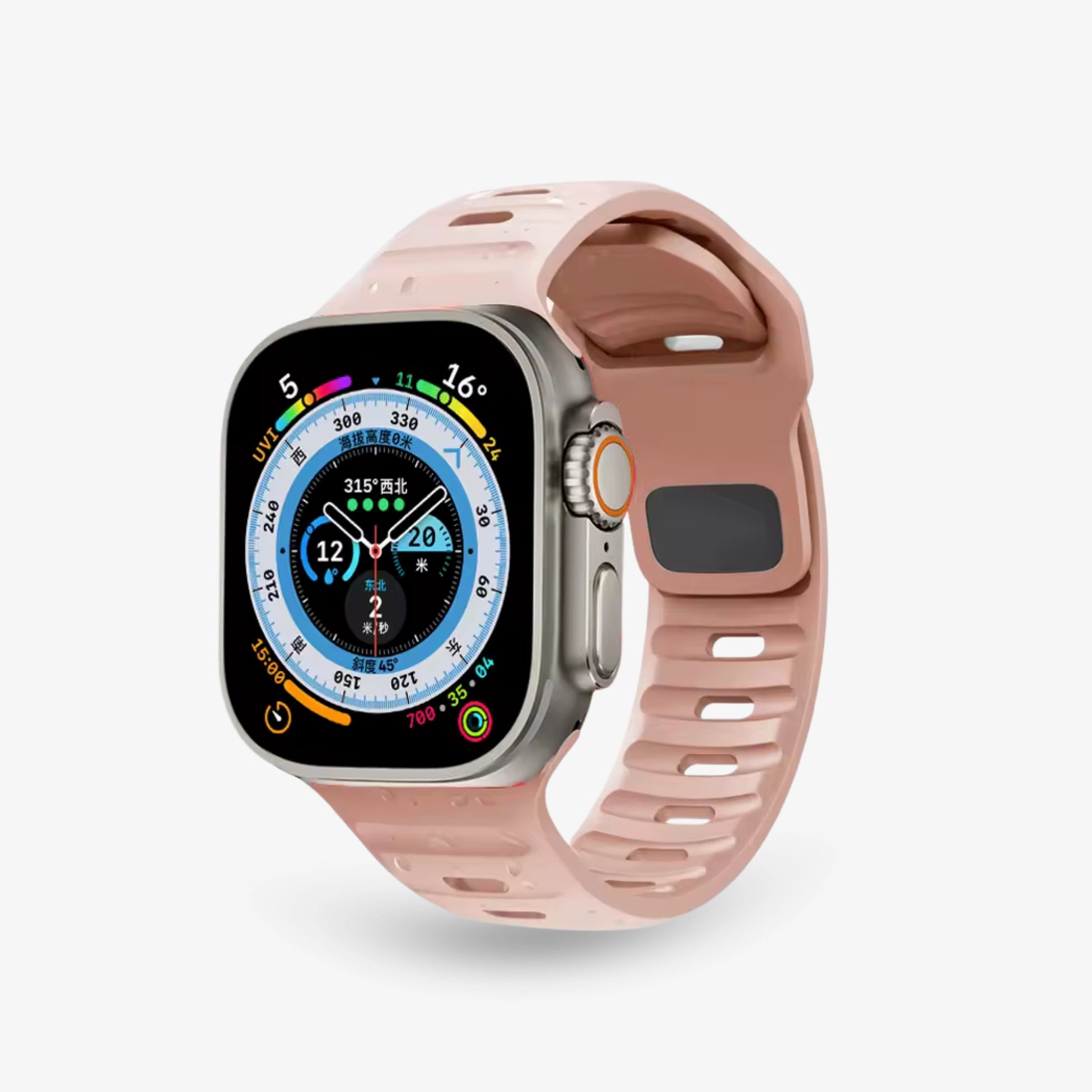 Breband Active Silikonarmband für Apple Watch in Rosa – feminin und modern #farbe_Rosa