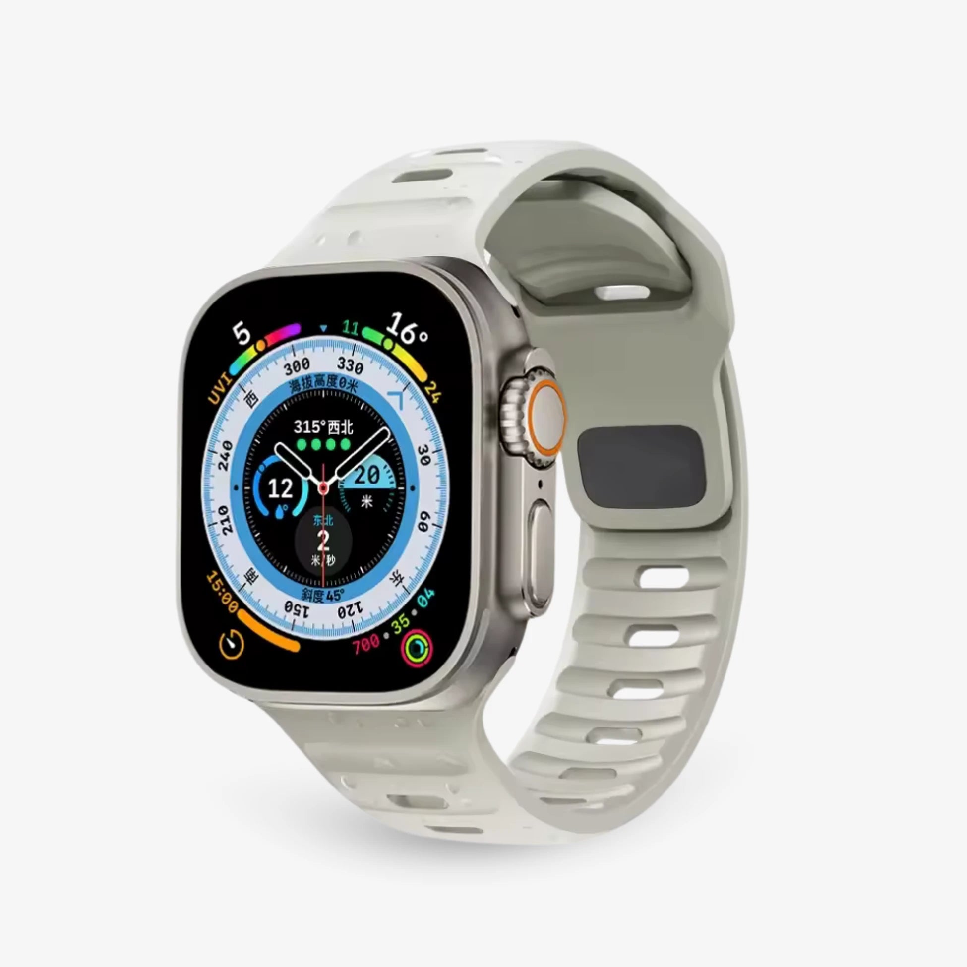 Breband Active Silikonarmband für Apple Watch sportlich & elegant #farbe_Sand