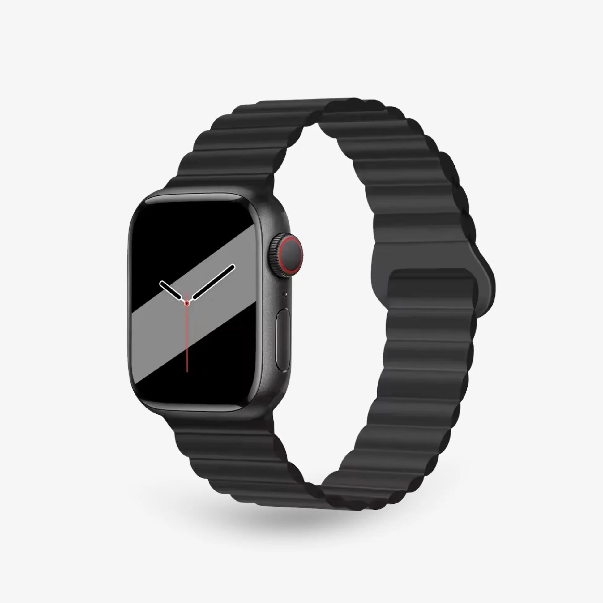 Breband Silikon Loop Armband für Apple Watch in Schwarz #farbe_schwarz
