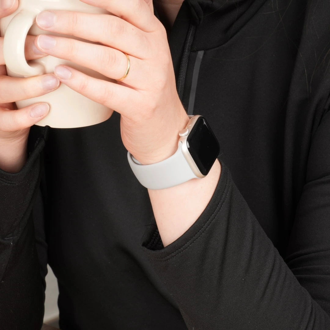 Stylisches Breband Butterfly Silikonarmband in Grau für Apple Watch #farbe_grau