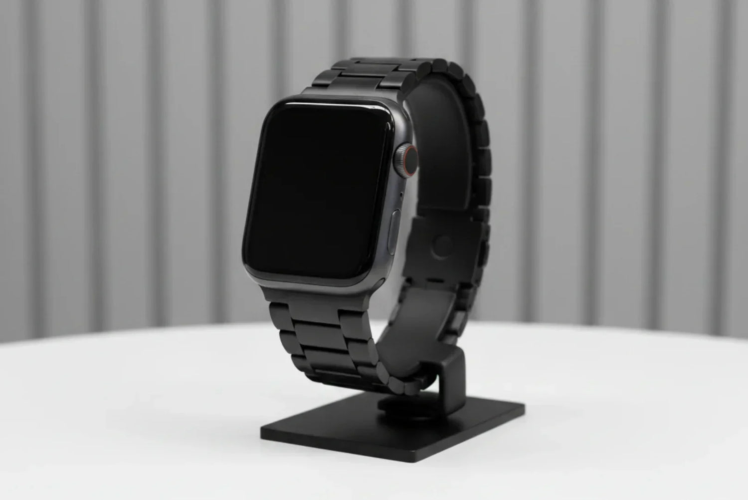 Apple Watch Edelstahl Gliederarmband in Schwarz – modernes, robustes Design für stilvolle Männer und Frauen