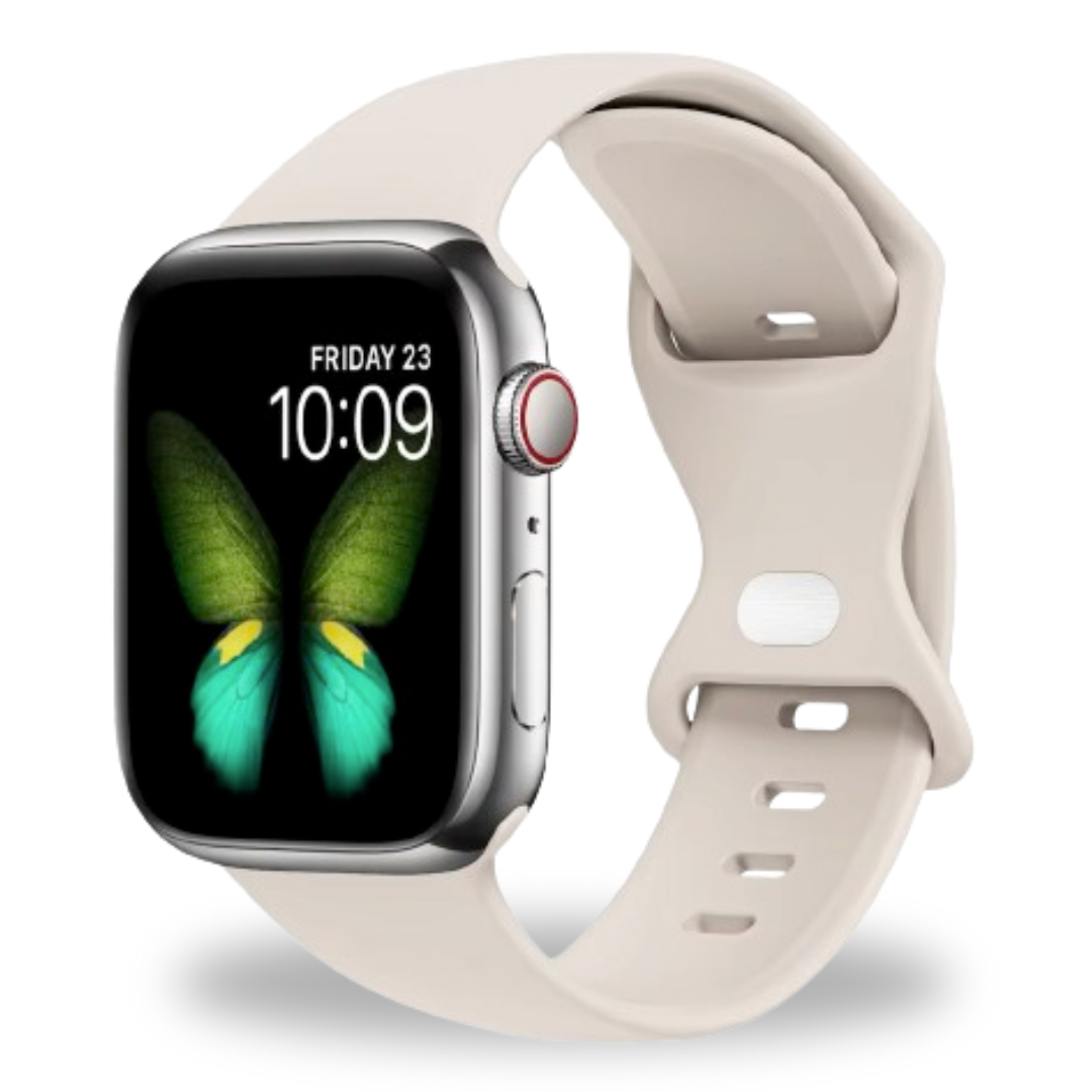 Breband Butterfly Silikonarmband für Apple Watch in sand