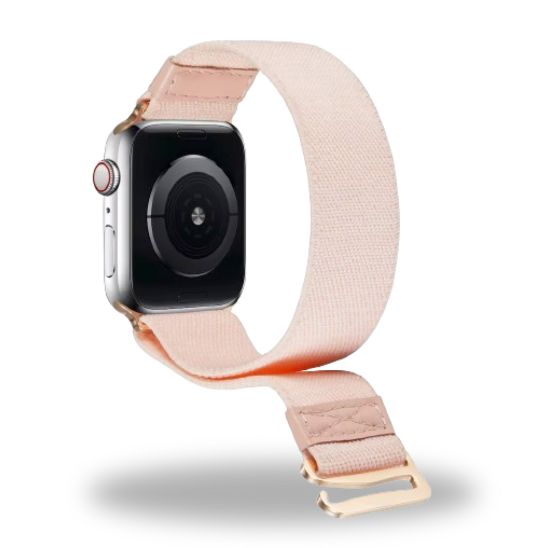 Breband Hook Elastic Armband für Apple Watch in Rosa