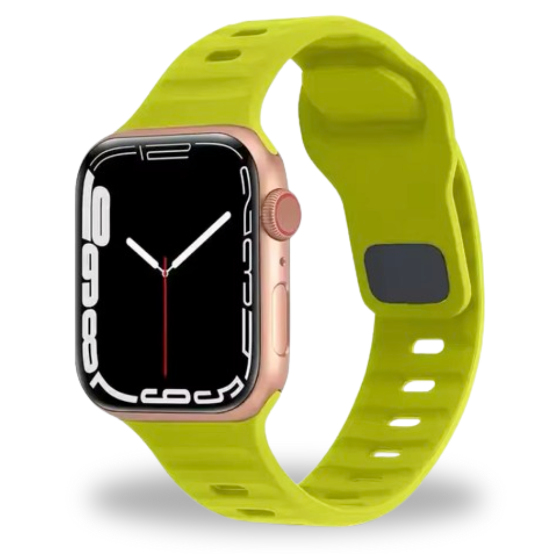 Breband Active Silikonarmband für Apple Watch in Limettengrün