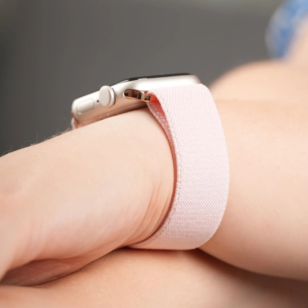 Breband Hook Elastic Armband in Rosa stilvolles, flexibles Band für deine Apple Watch #farbe_rosa